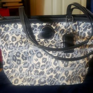 Coach F17973 Ocelot Signature Leopard Print Tote